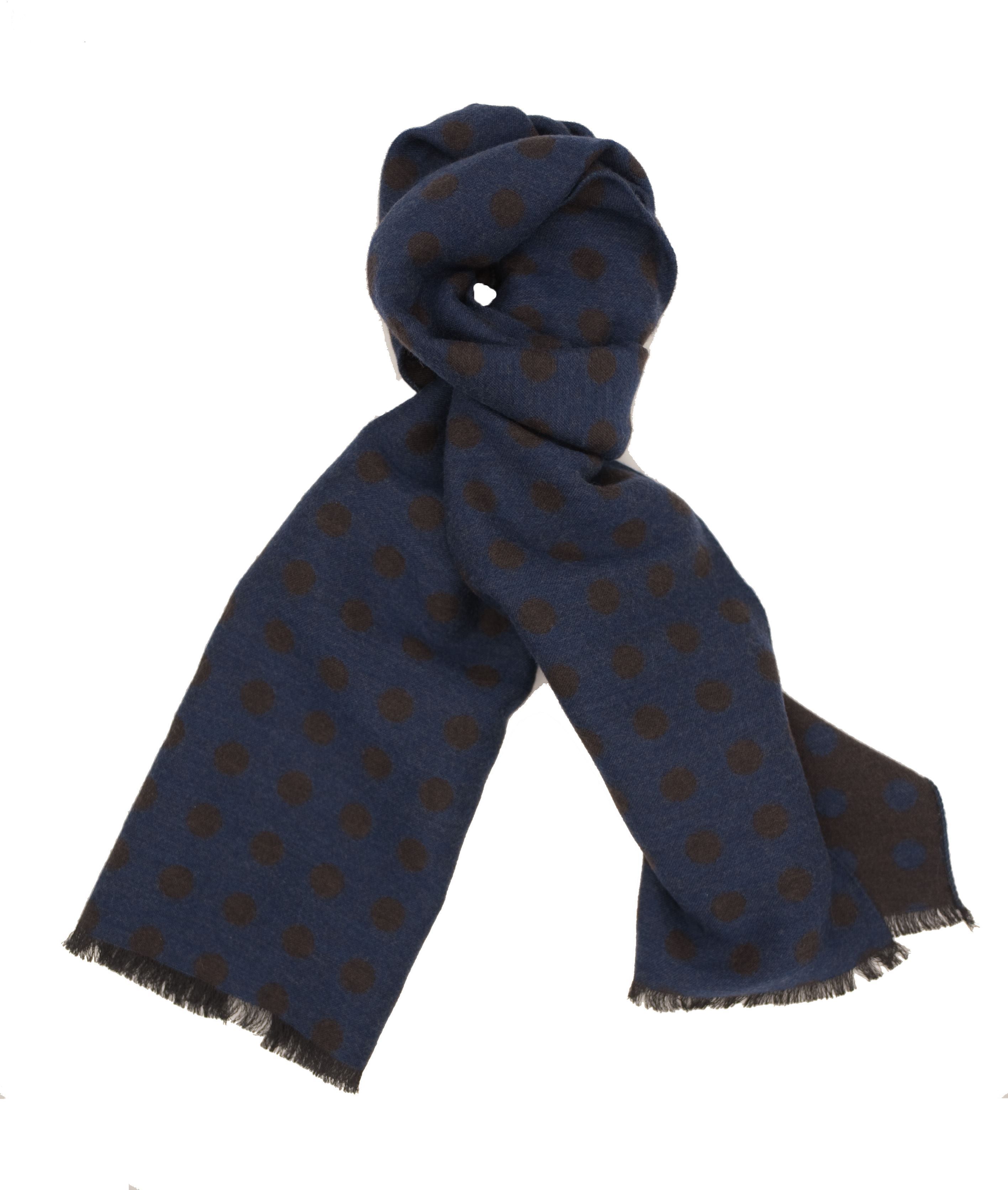 Picture of Wool scarf with blue bottom