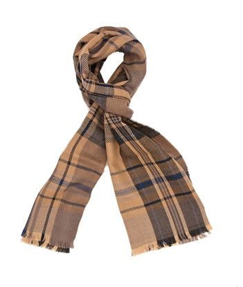 Picture of Checked scarf with beige background
