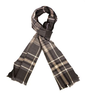 Picture of Checked scarf with grey background