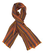 Picture of Striped Wool Scarf brown Background