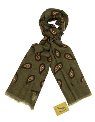 Picture of Firenze Wool scarf with green background