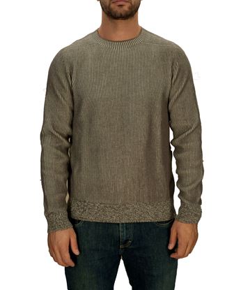 Picture of Crew neck rib knitted reversable sweater