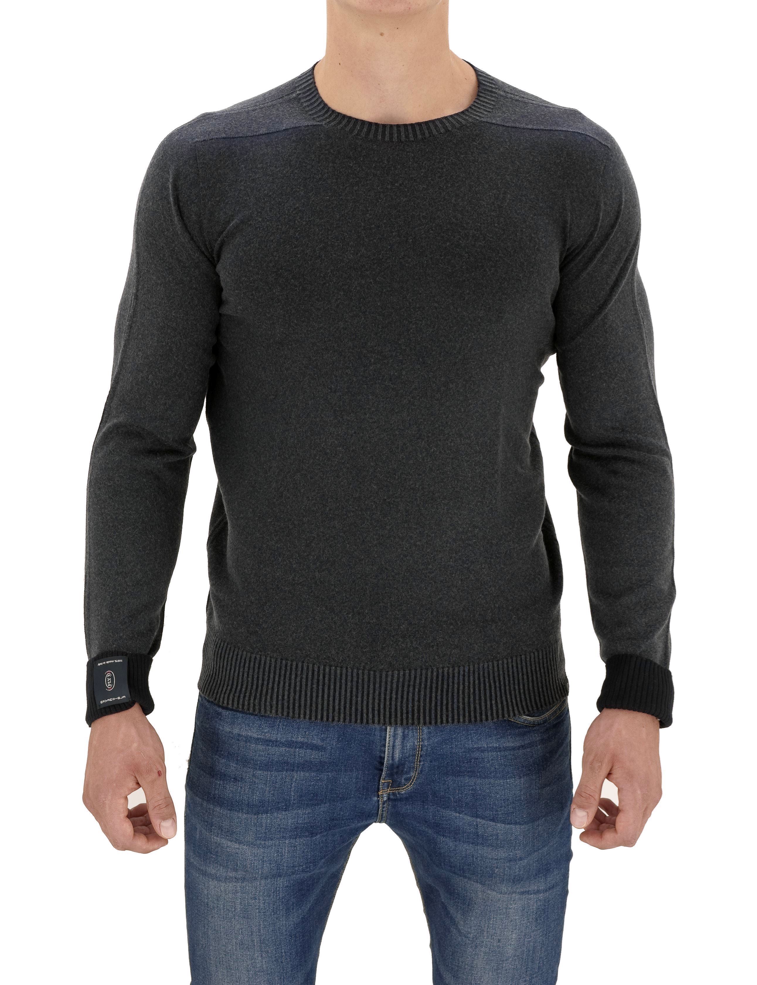 Picture of Navy blue J-Class Round neck reversible wool sweater