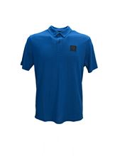 Picture of Ocean blue polo shirt in technical jersey