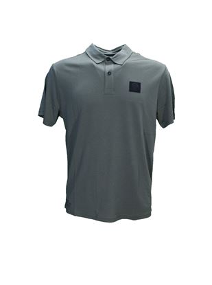 Picture of Military green polo shirt in technical jersey