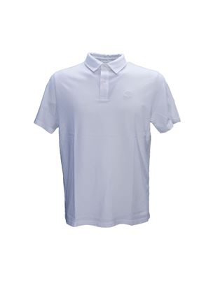 Picture of white cotton jersey polo shirt