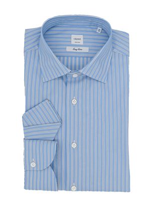 Picture of light blue striped shirt