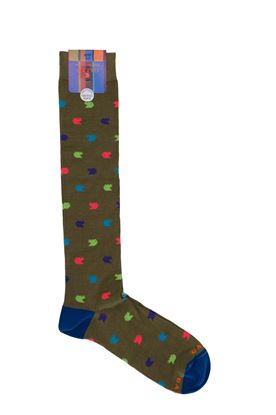 Picture of Patterned socks green background