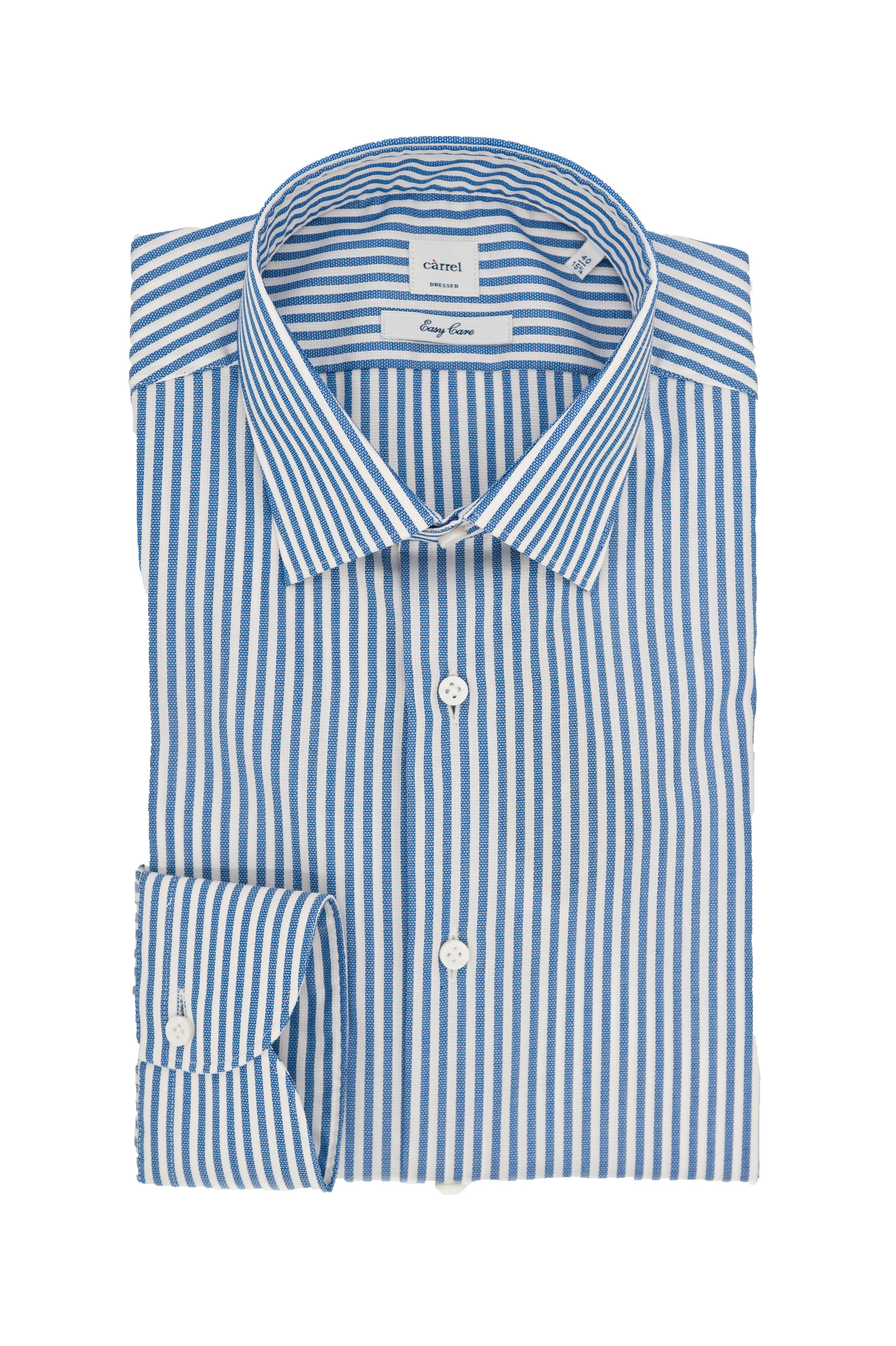 Picture of carrel Light blue and white Striped shirt 