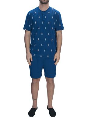 Picture of Short pajamas blue background