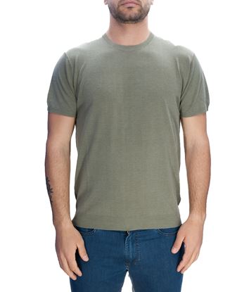 Immagine di T-Shirt Lino verde militare