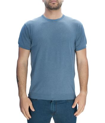Picture of Denim-colored Linen T-Shirt