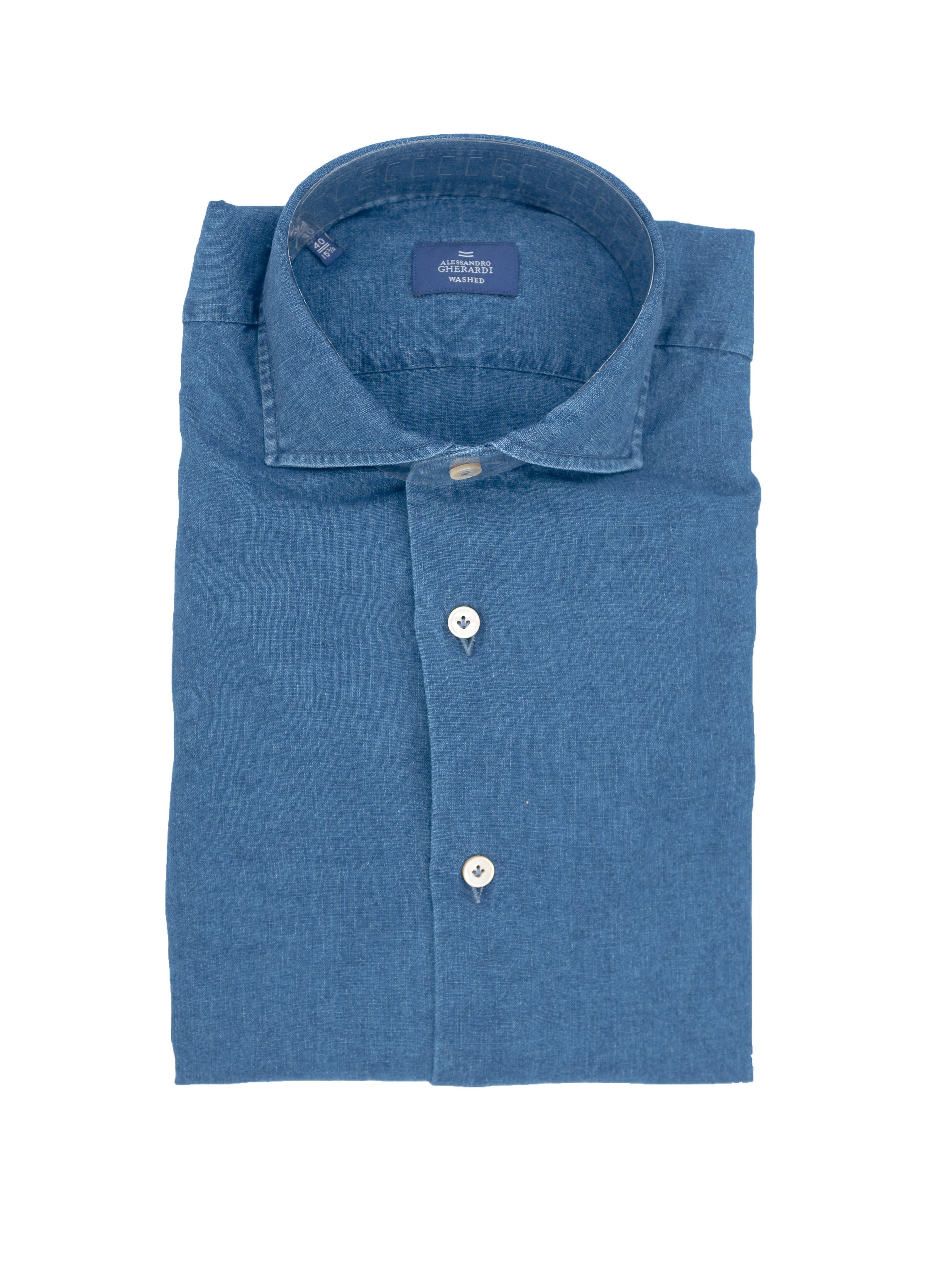 Alessandro Gherardi gherardi 7079 br jeans lino cotone lavato Floccari Store