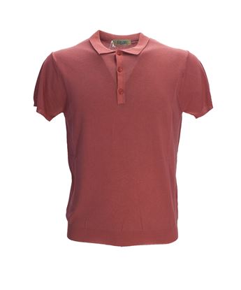 Picture of coral Linen Polo Shirt