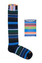 Picture of Striped sock with Blue background