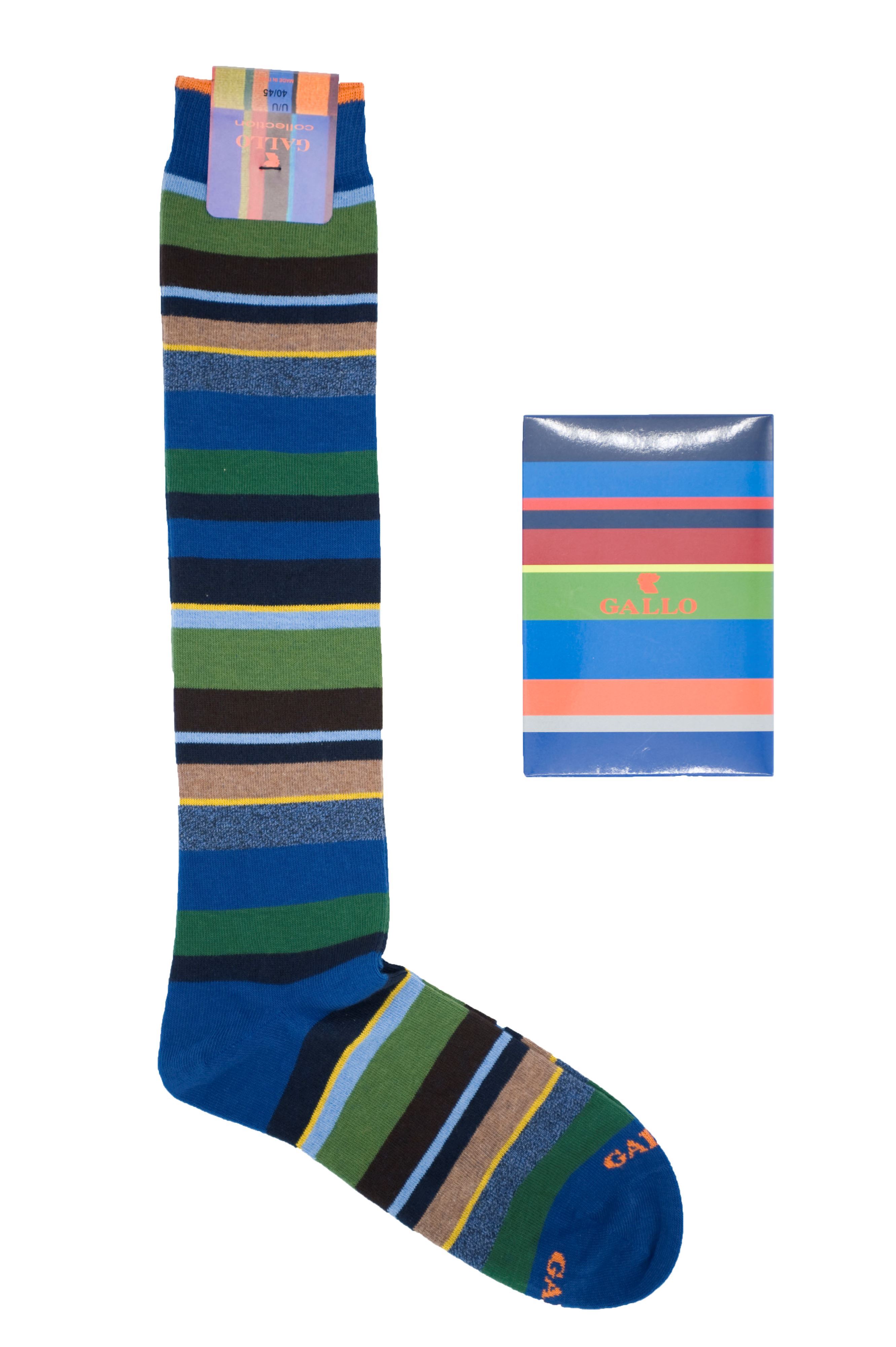 Picture of Striped sock with blue background
