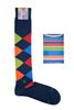 Picture of Patterned socks with blue background