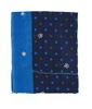 Picture of Blue background patterned wool scarf