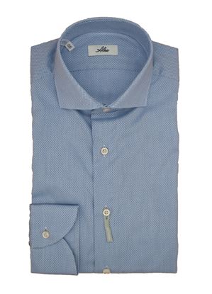 Picture of Micro-patterned shirt with light blue background