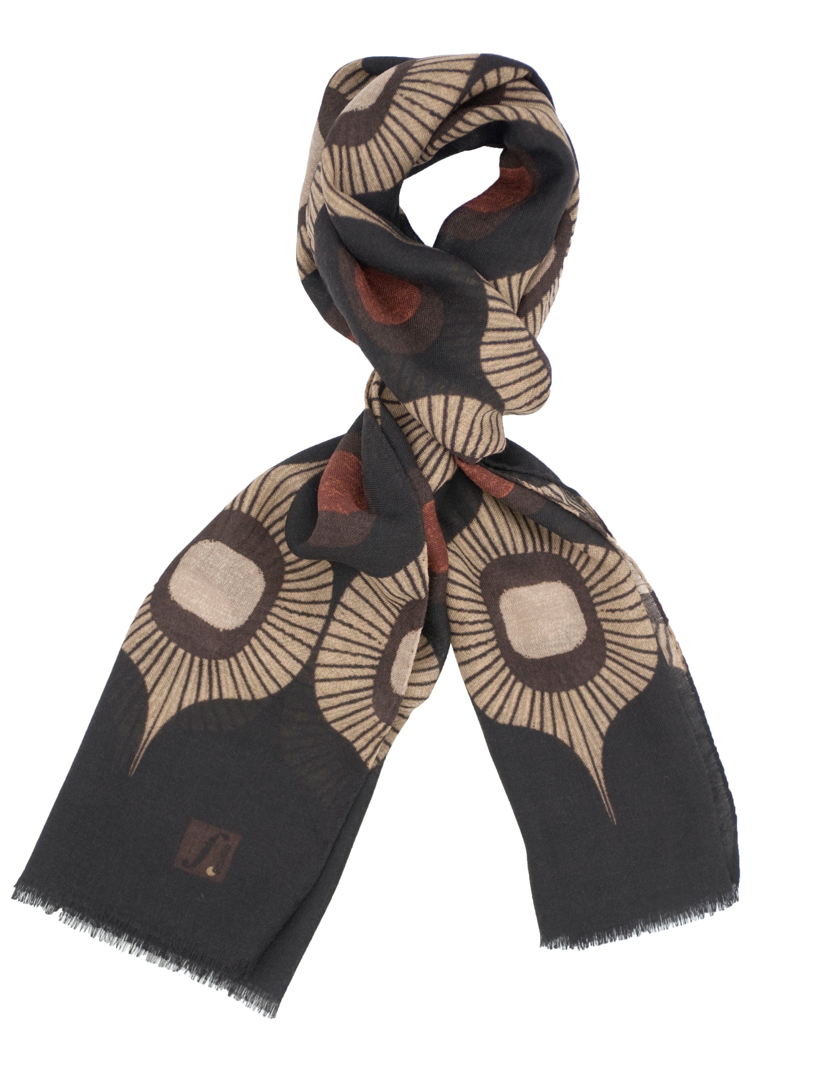 Picture of Wool scarf brown background