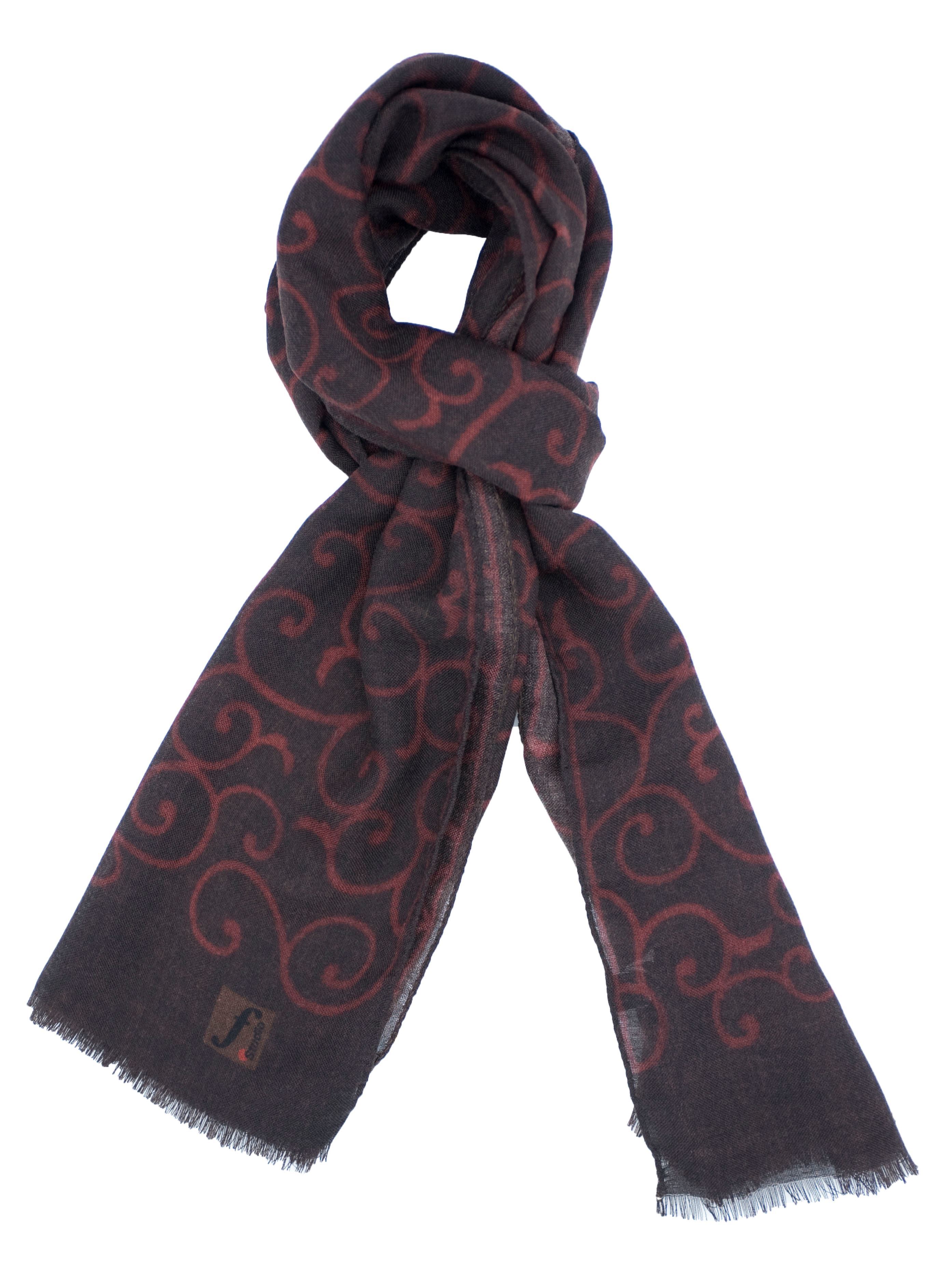 Picture of Wool scarf burgundy background