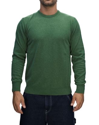 Picture of Green crew-neck sweater in pure cashmere