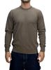 Picture of Taupe crew neck sweater in pure cashmere