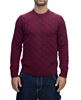 Picture of Burgundy cable crew neck sweater