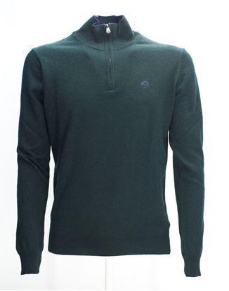 Picture of Green zip turtleneck