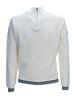 Picture of White ribbed zip turtleneck