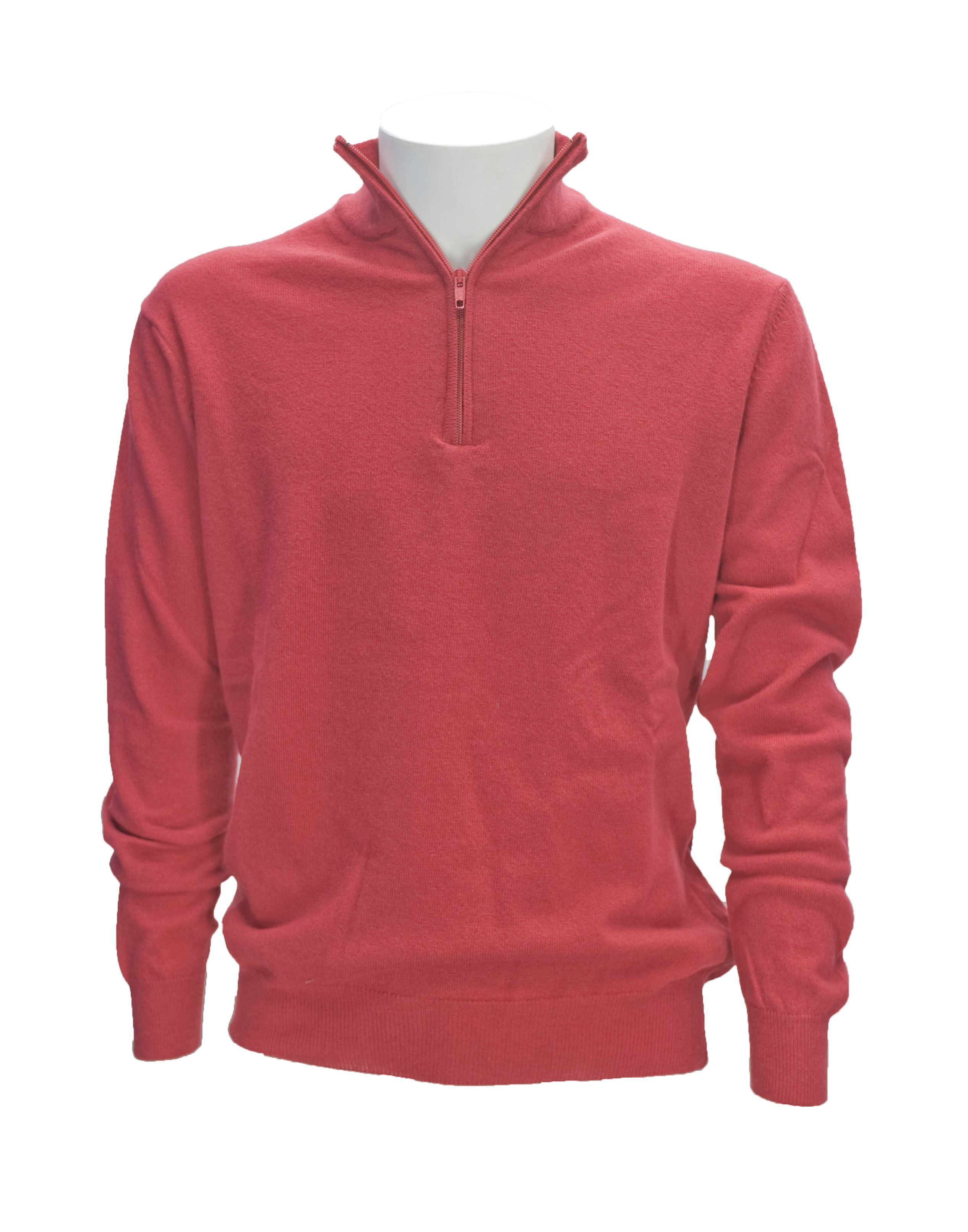 Picture of Red  zip turtleneck