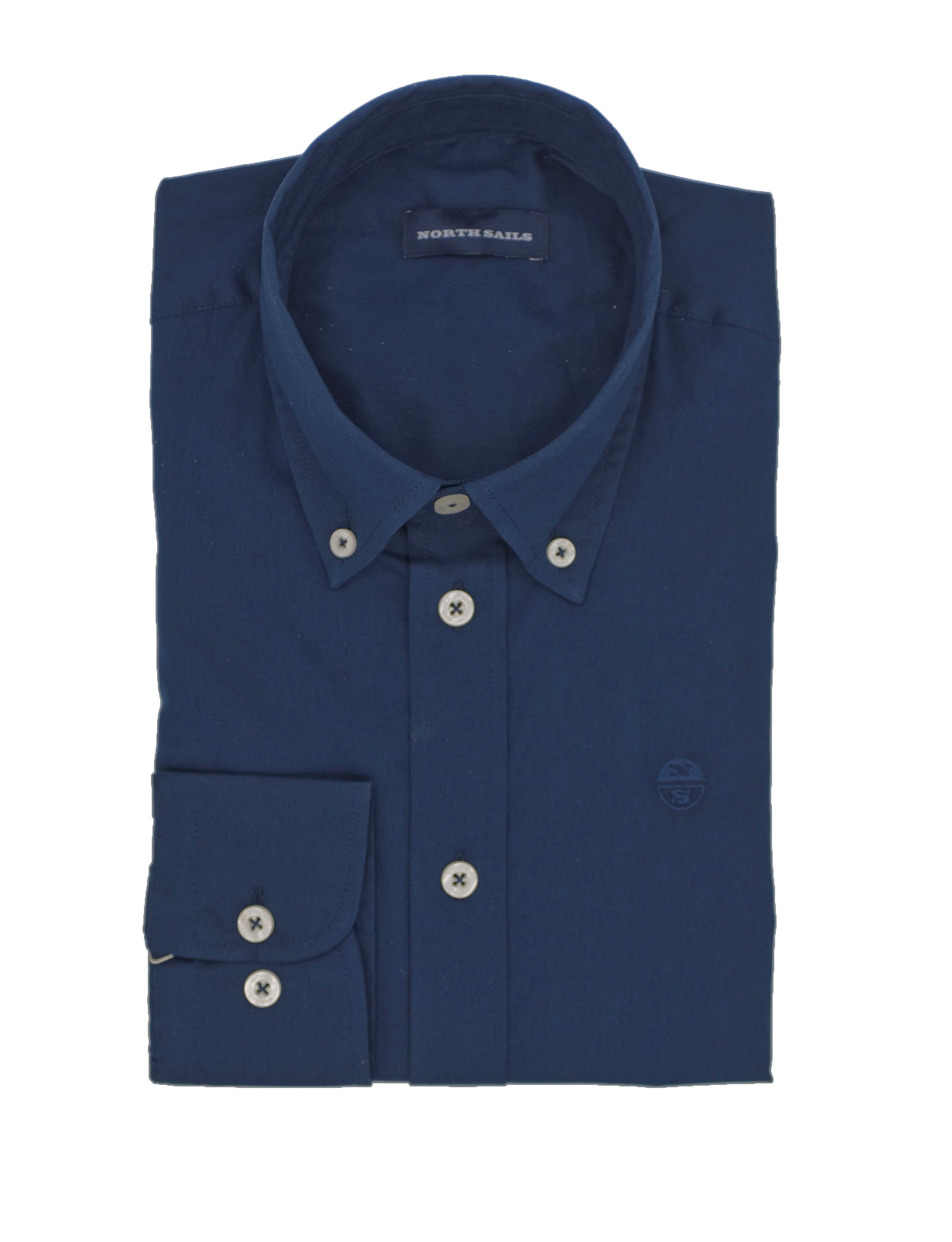Picture of Navy blue button-down shirt