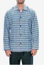 Picture of blue pattern men's cotton flannel pajamas