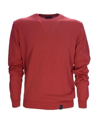 Picture of Red cotton crew neck sweater