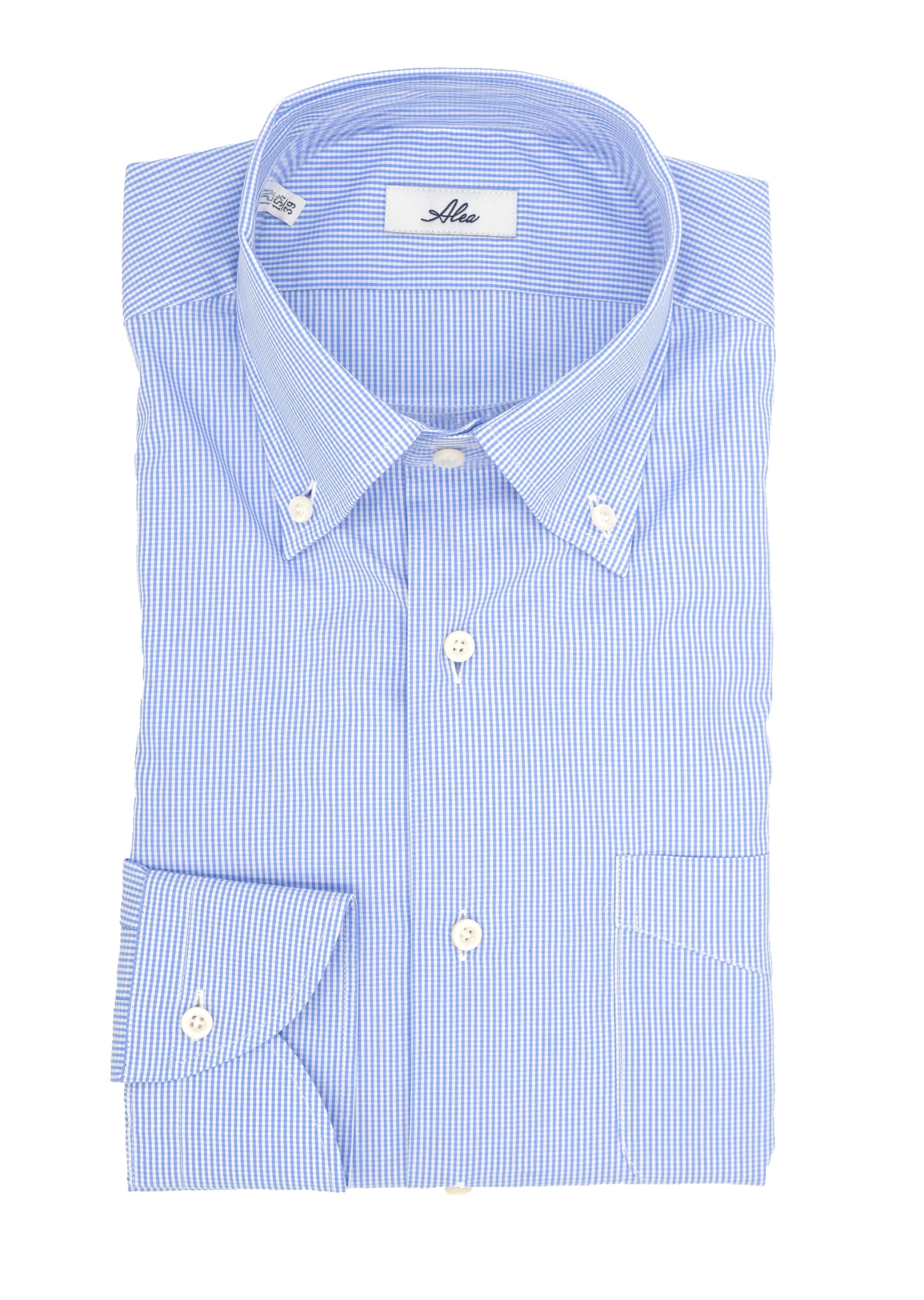 Alea camicia a quadretti bianco celeste Floccari Store