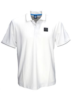 Picture of White technical fabric polo shirt
