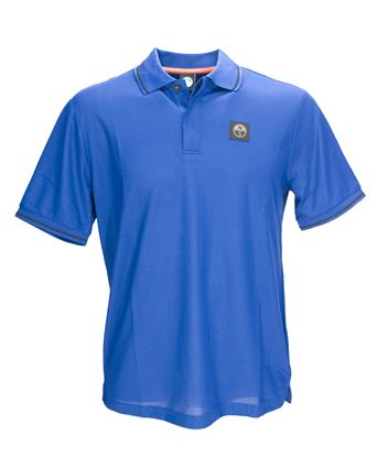 Picture of Blue technical fabric polo shirt