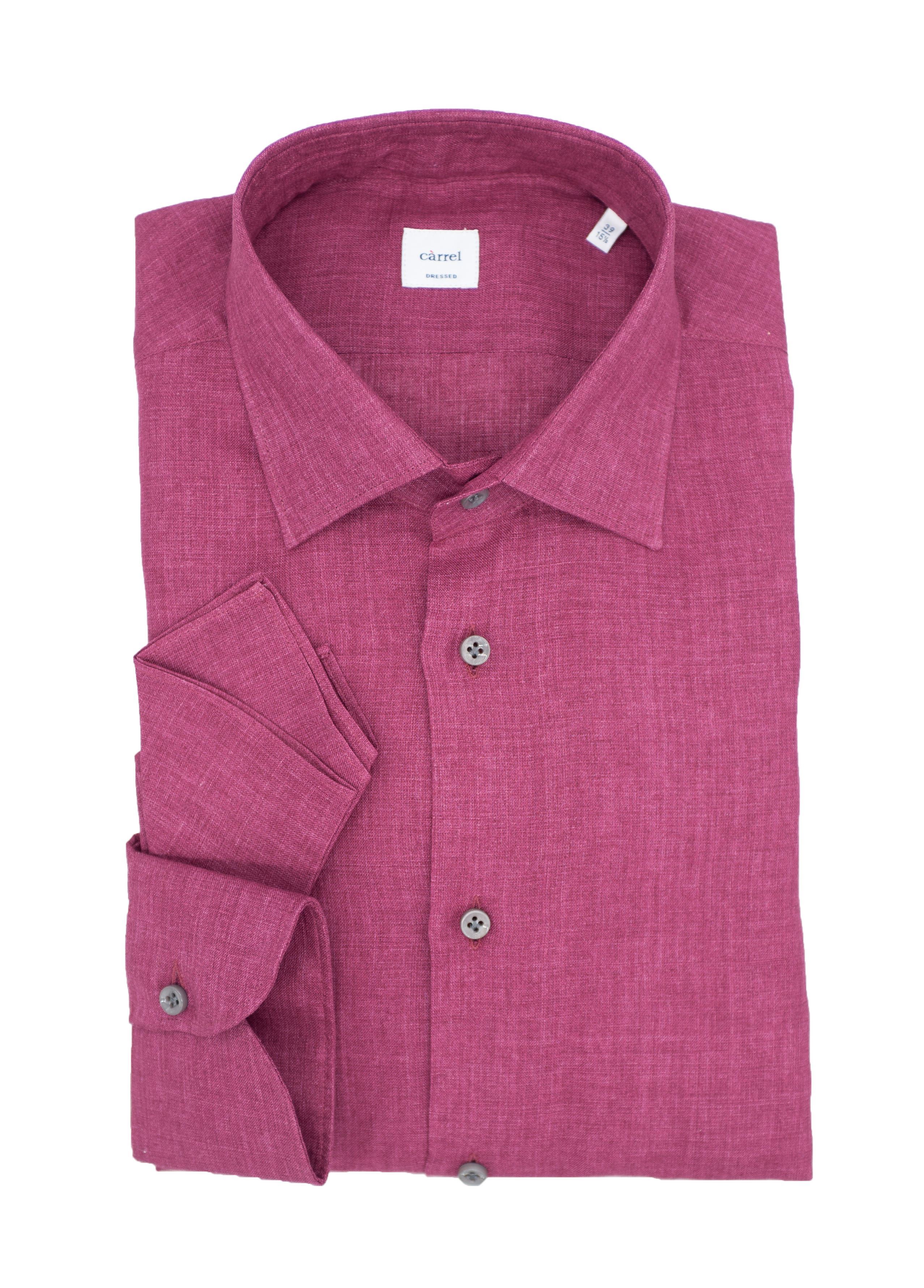 Immagine di Camicia in lino lavato magenta