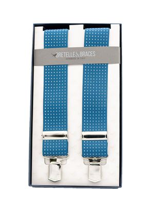 Picture of Teal background polka dot elastic braces