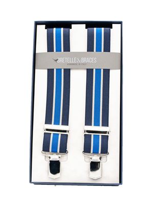 Picture of Blue and light blue striped elastic braces