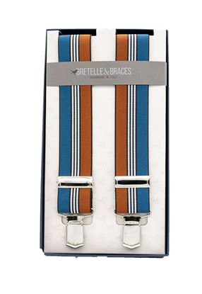 Picture of Blue and brown striped elastic braces