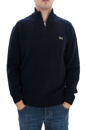 Immagine di lupetto zip lana blu