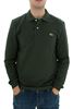 Picture of dark green long sleeve polo shirt