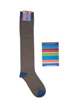 Picture of Warm cotton sock blue/beige stripes