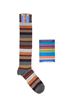 Picture of Warm Cotton Socks with Grey/Brown Stripes