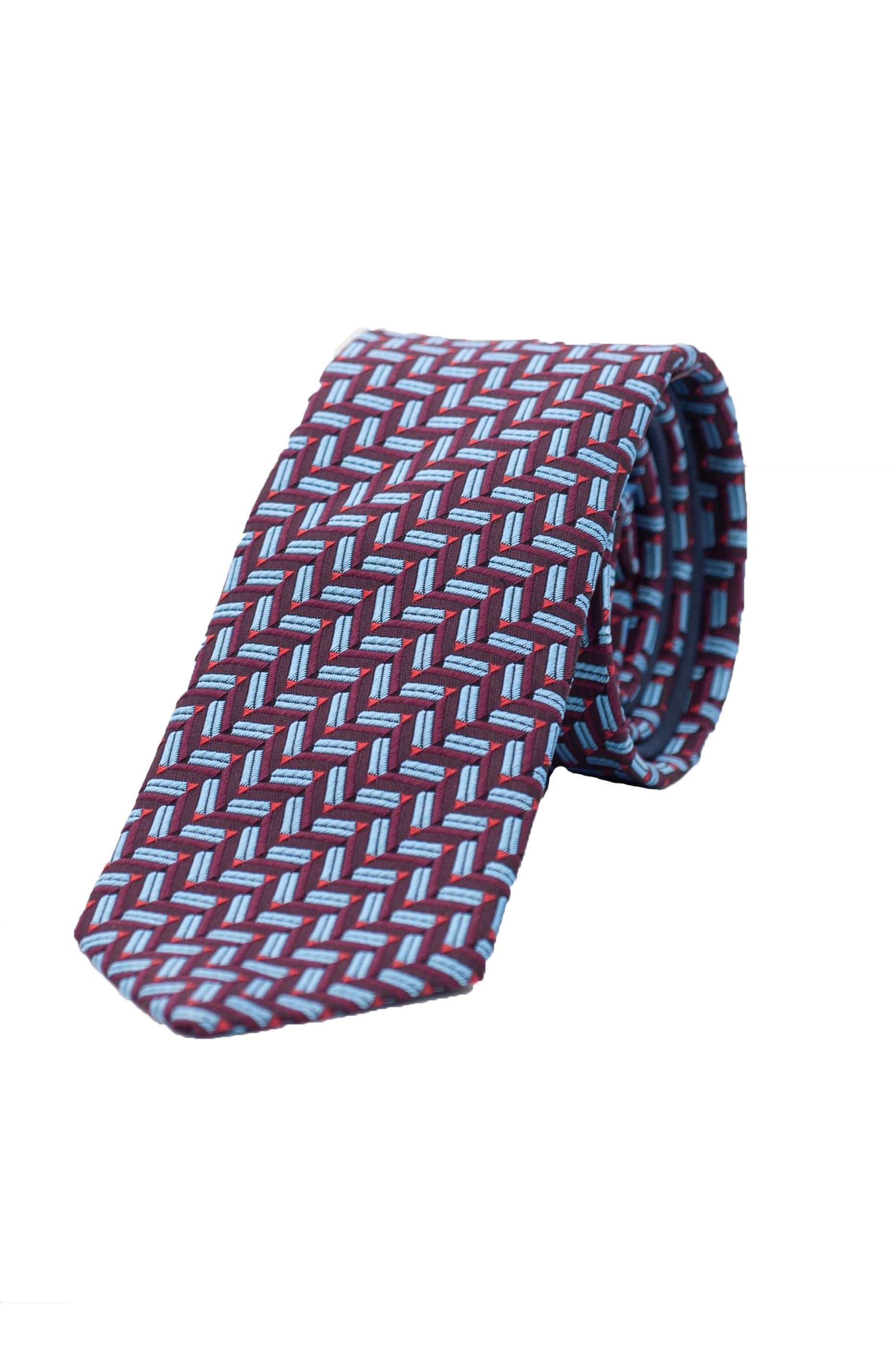 Picture of Tie with burgundy background