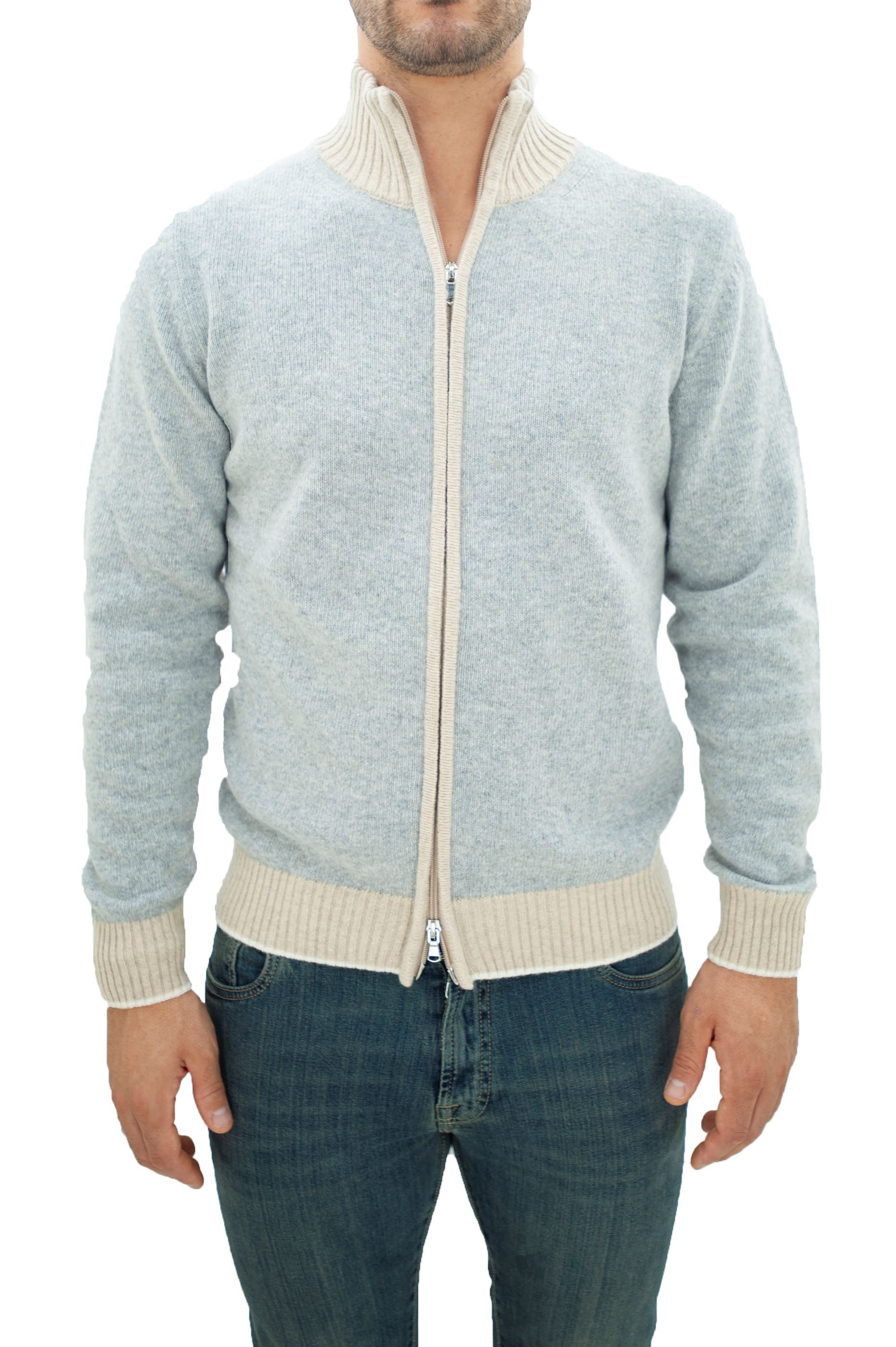 Immagine di Giubbino con zip a maglia grigio