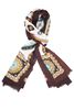 Picture of Brown background patterned scarf