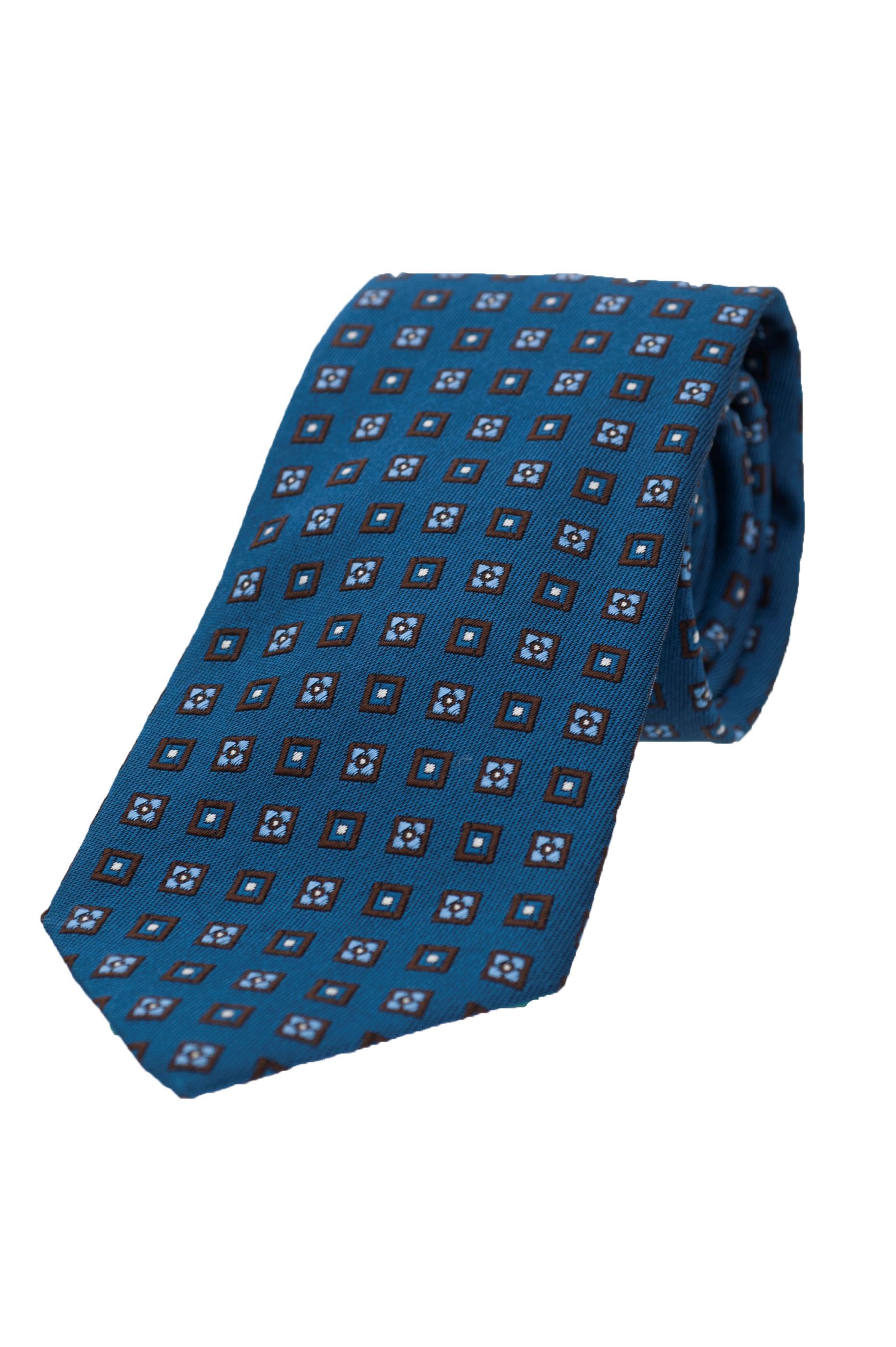 Picture of Silk and cotton Tie blue background