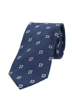 Picture of Silk and cotton Tie blue background